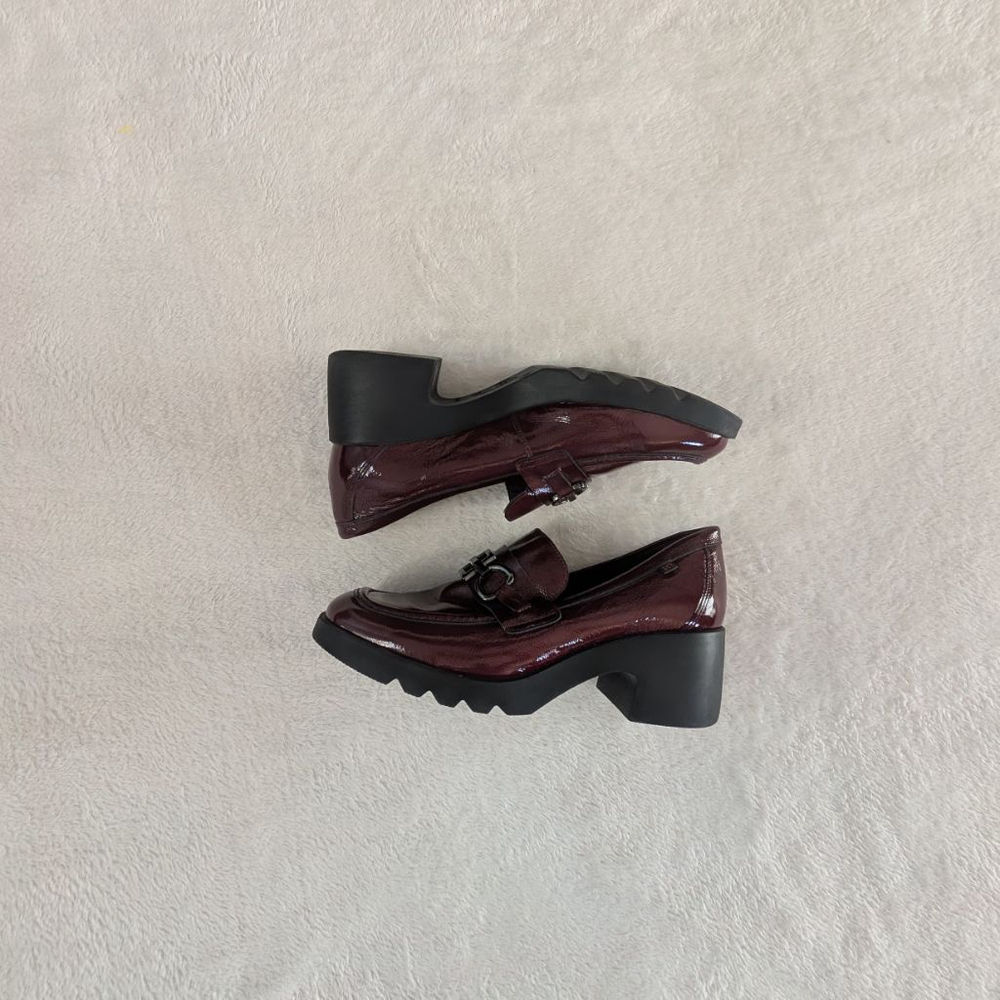Pepe Menargues Burgundy Patent Leather Loafers - US 9.5